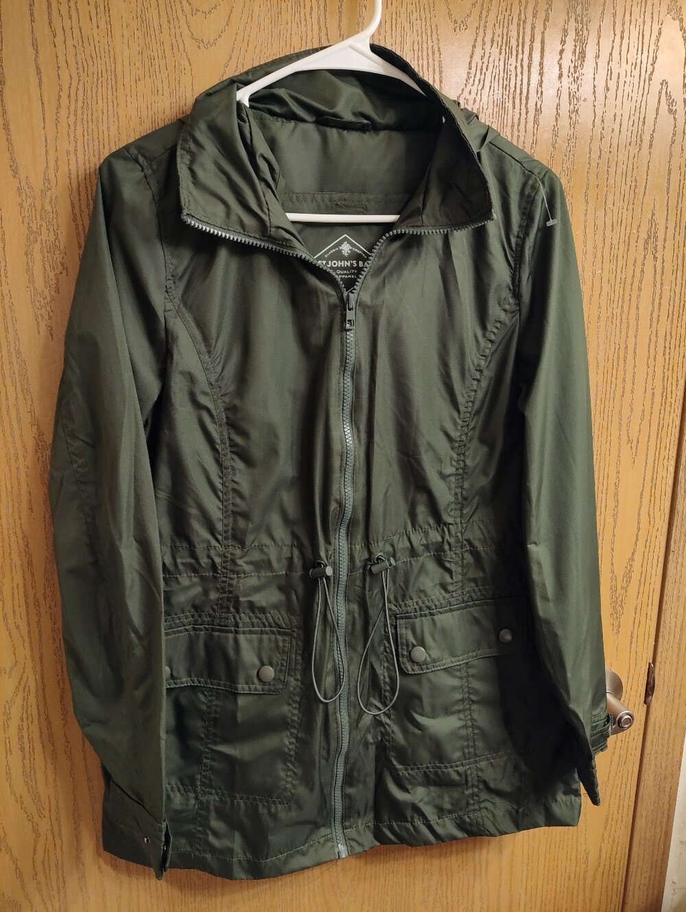 St. John's Bay Olive Green Hooded Field Jacket
